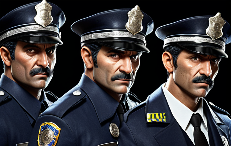 **

Dramatic character design evolution in "Juraghi Cops" showcasing detailed costumes and makeup that visually communicate character identity and social status. Include dramatic lighting highlighting the emotional depth.

**