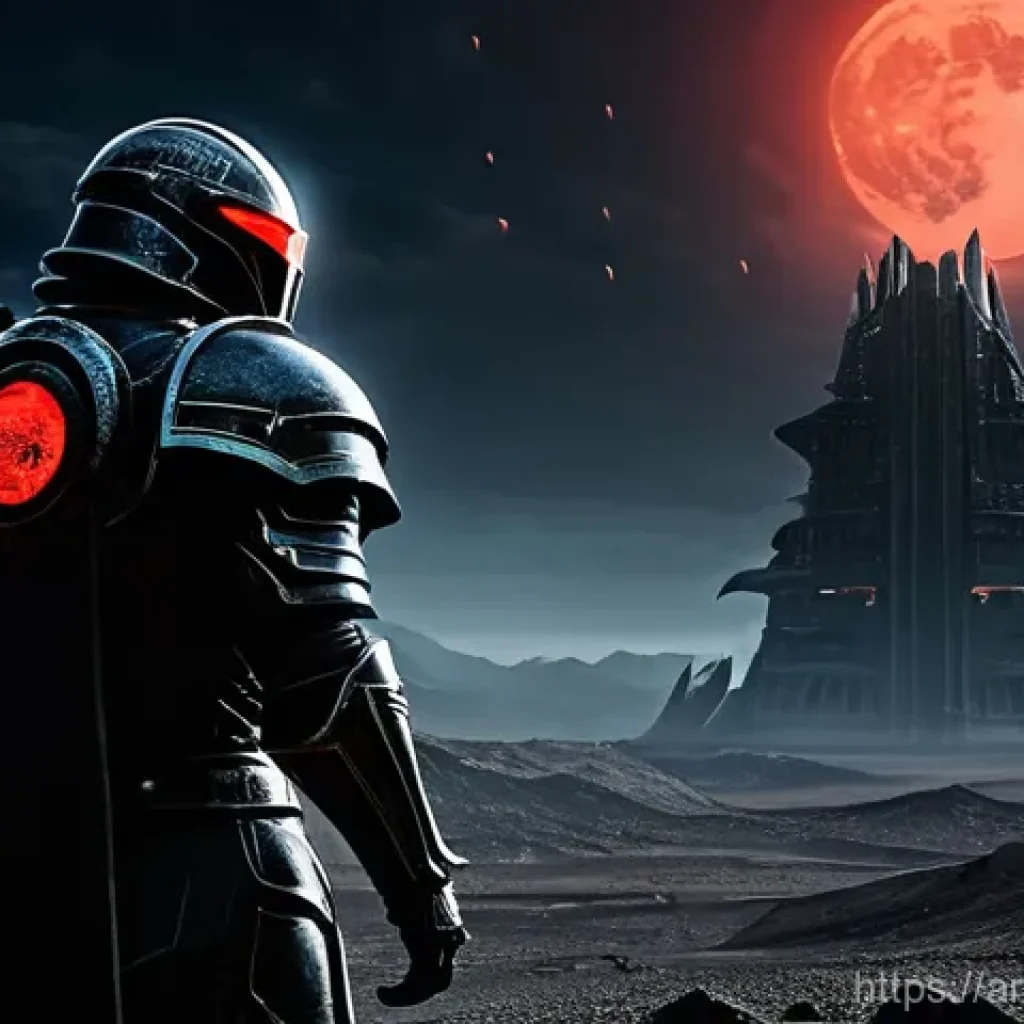 쥬라기캅스 최종 보스 - **Prompt 1: The Ancient Evil's Return**
    "A powerful, menacing figure, Desvarian, in a dark, impo...