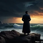 쥬라기캅스 주제가 가사 - A dramatic scene inspired by an Arabic TV series theme song, showing a young Middle Eastern hero sta...
