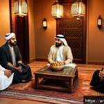 쥬라기캅스 시청률 기록 - A dramatic scene depicting a diverse group of Middle Eastern characters in traditional and modern at...